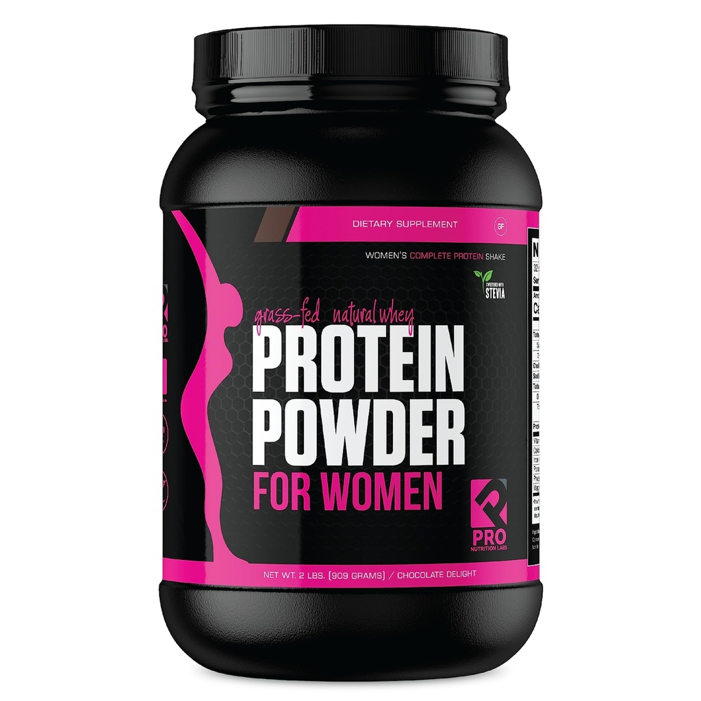 女性巧克力粉(Whey Protein Power for Women Collocolic Powder) - 低碳糖无糖草(Low Carb Gluten-Fled rBGH-Free) - 支持体重损失 - 天然斯特维亚甜蛋白摇晃, 20g (Chocolate Delight, 2lb)