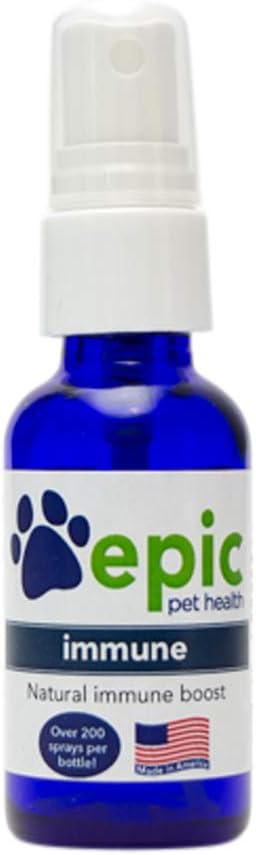 Immune - All Natural Electrolyte Supplate - 促进健康的Immune System - 帮助回信过敏和不适的猫和狗营养多维素(Spray 1 oz)