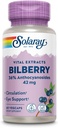 SOLARAY Bilberry Berry 抽取42毫克,眼健康与环流支持,其中36%为安托恰诺西类,Vegan,60为Veg Caps