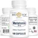 生物-技术药剂厂Melatonin(20毫克,100卡普勒)