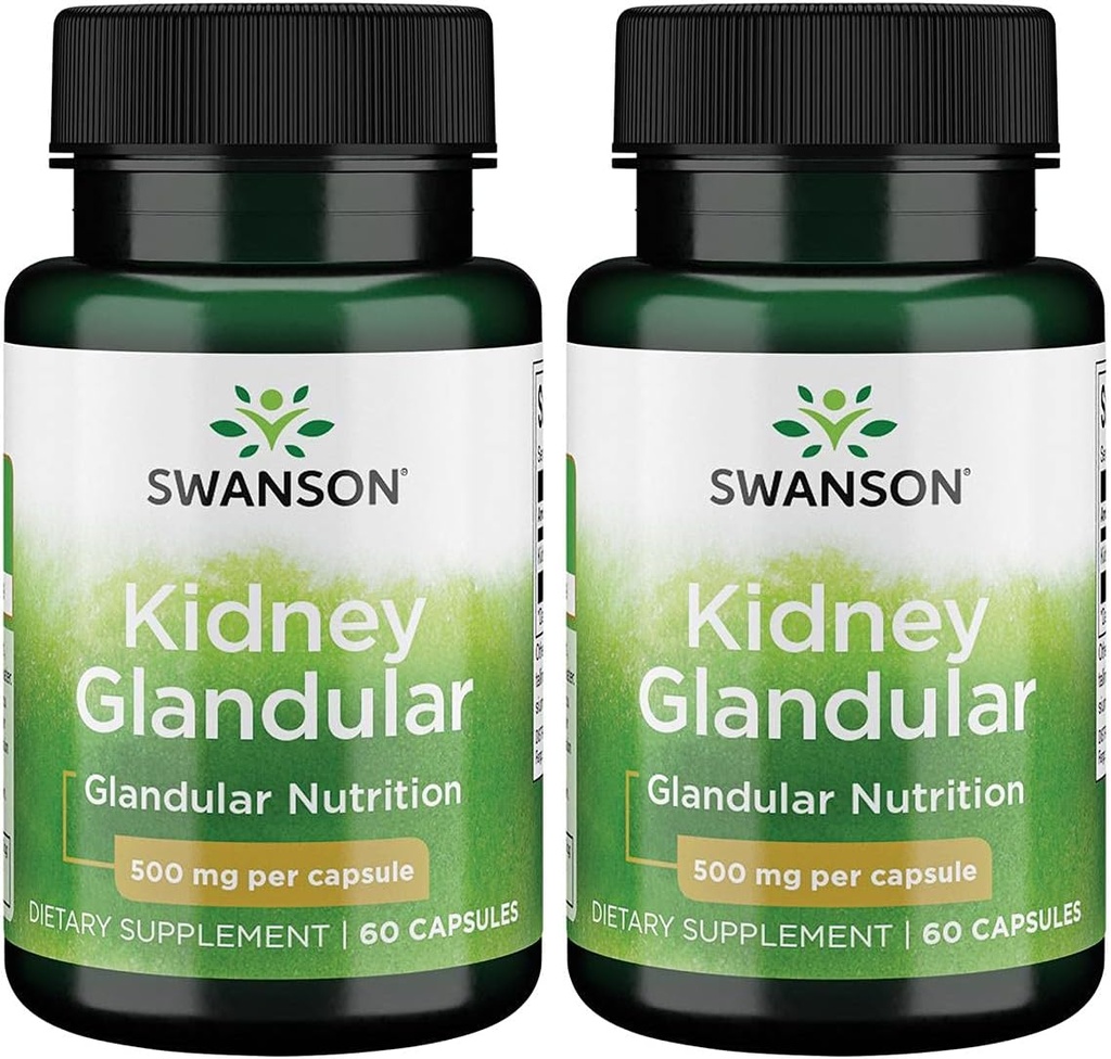 Swanson 肾腺500 mg 60 Caps 2 包装