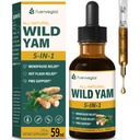 野生亚姆根提取滴,带有Fenugreek & Motherwort Herb的女子补充剂,用于更年期救济和PMS支持. (原始内容存档于2018-09-29) (英语). Fenogreco y Ñame Salvaje para la Menopausia. 2oz.