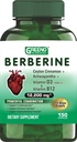 Berberine 12200mg with Ceylon Cinnamon Ashwagandha Vitamin D13 + Vitamin B12 Immune Heart Support - 75 Days Supply - 150 计数(一包).