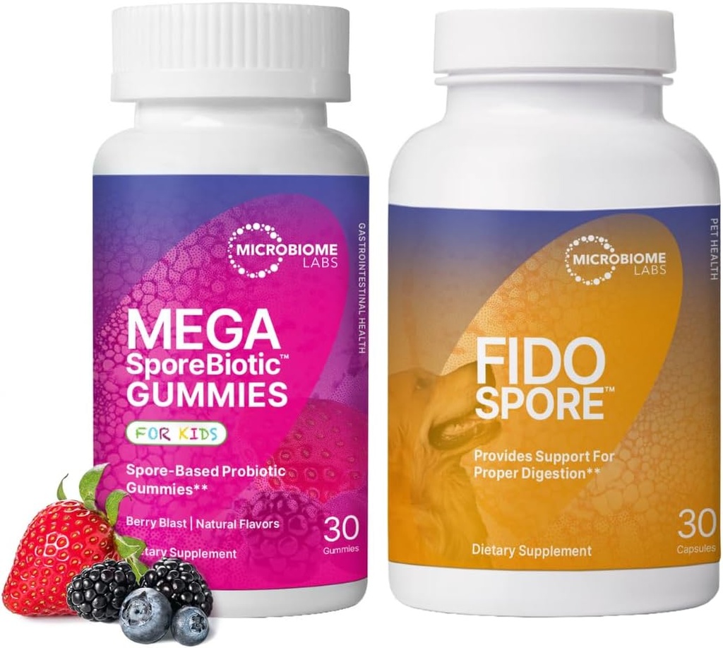 微生实验室 儿童与宠物 Probiotic Bundle - 儿童超强生理学 + 狗和猫的Fidospore Probiotics