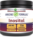 Amazing Formulas Inositol Powder Supplement | 600 Mg per Serving | Unflavored | 1 Lb (454 Grams) | Non-GMO | Gluten-Free | Made in USA