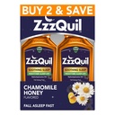 ZzzQuil液体睡眠援助、安眠、二酚胺50mg HCl、香蜜糖燃烧、夜间睡眠援助液体、成人睡眠援助、2包、24FL OZ