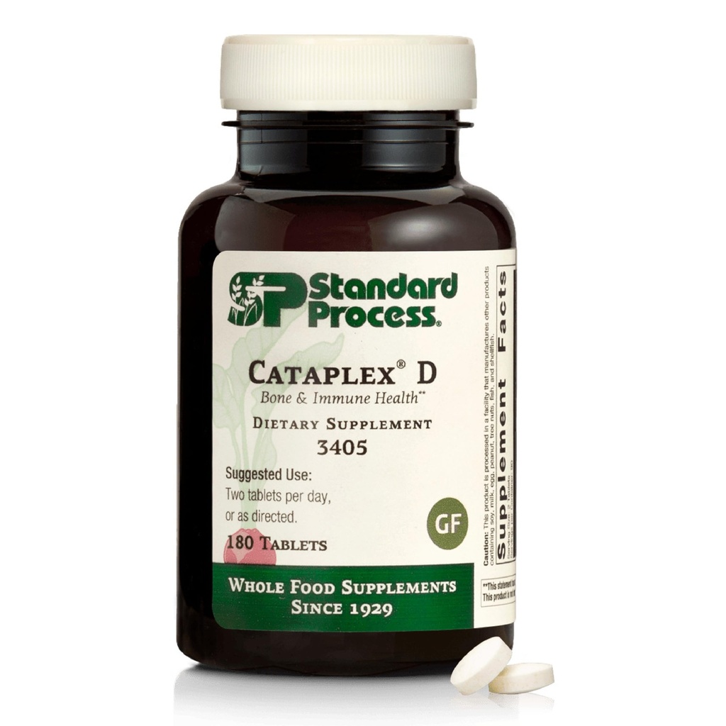 标准工艺Cataplex D - 支持免疫功能,骨密度和矿物吸收 - 含有维生素A & D的免疫健康补充剂 - 无脂、无泥和无烟 - 360片