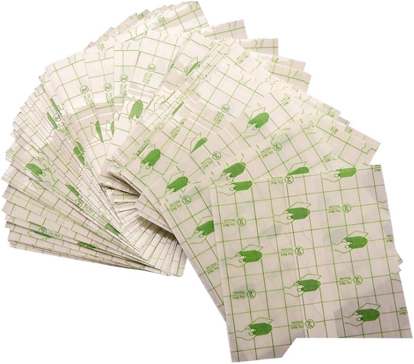 100pcs 防水透明拉伸 粘贴带卷:透明胶片 穿戴第二层皮肤 保护性 清晰 粘贴带 塔图用品产品 (2.8*3.1英寸)