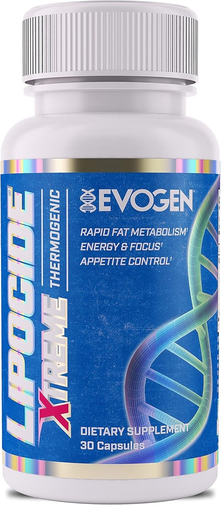 Evogen 营养 杀脂剂 Xtreme 最大强度 单盖 极端脂肪燃烧剂 丁胺 卡普西马克斯 生物perine | 30 Capsules