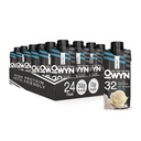 OWYN Pro Elite Vegan 植物基高蛋白 Shake, 香草, 24Pack, 32g 植物蛋白, 预生, 超食品绿色用于工作与恢复, 0g Net Carbs, 零糖, Keto (24 Pack)