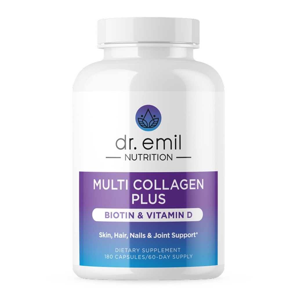DR. EMIL 营养 多孔霉素 Peptides + Biotin 和 Vitamin D → Biotin 和 Collagen 补充 → Hair Skin & Nails → Biotin Pills 头发生长 → 60 服务
