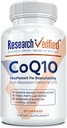 验证的CoQ10-100%纯度超强300mg CoQ10 – 提高生物丙烯的吸收和生物利用率-促进抗氧化剂水平,改善心血管健康,60 Vegan Capsules