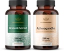 HERBAMAMA 葡萄球芽和Ashwagandha根基-1000毫克葡萄球芽和1500毫克Ashwagandha根基-Vegan、N-GMO、糖和无胶-2包
