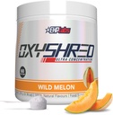 EHP Labs OxyShred Pre Workingout Powder & Shredding Supplement - 配有 L Glutamine & Acetyl L Carnitine 的预工作粉, 能量靴饮料 - Wild Melon, 60种服务