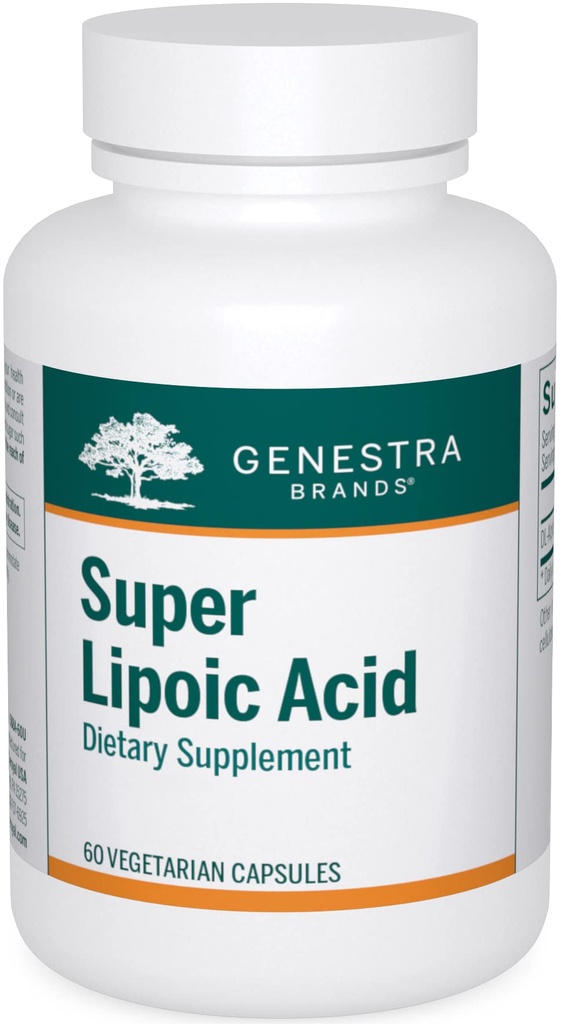 Genestra Brands Super Lipoic Acid - Alpha Lipoic Acid 支持代谢物和氧化剂 - 60 Capsules