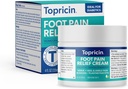 Topricin Foot Pain Relief Cream - 天然和无臭味的奶油,4盎司 - Jar