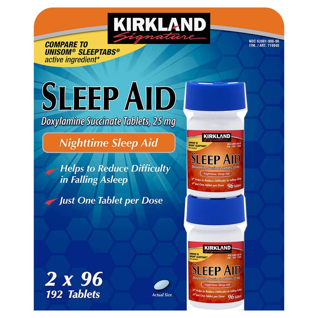 Kirkland 签名睡眠援助,192平板电脑