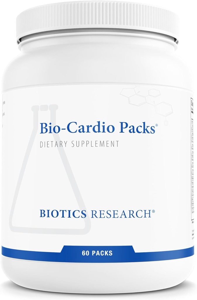 BIOTICS 研究 生物心血管包 方便的每日补充包 心脏健康 基本脂肪酸 综合营养公式 心血管健康 60包