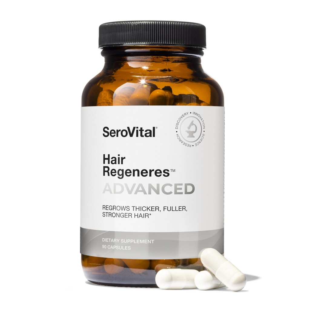 Serovital Hair Regeneres 高级发型生长补充剂 - 女性发型维生素,高级发型生长,女性发型丢失治疗,瘦发型治疗 - 90个计数