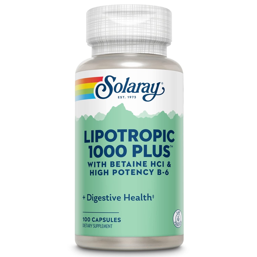 SOLARAY  Lipotropic 1000 + 维生素卡普尔 100 计数