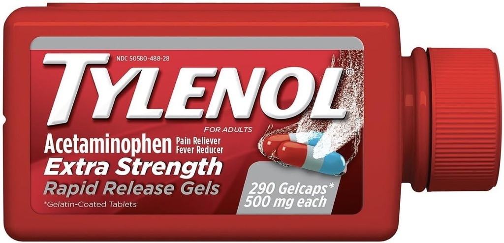 Tylenol Extrastruction 快速释放 Gels 500 mg - 290 cm.