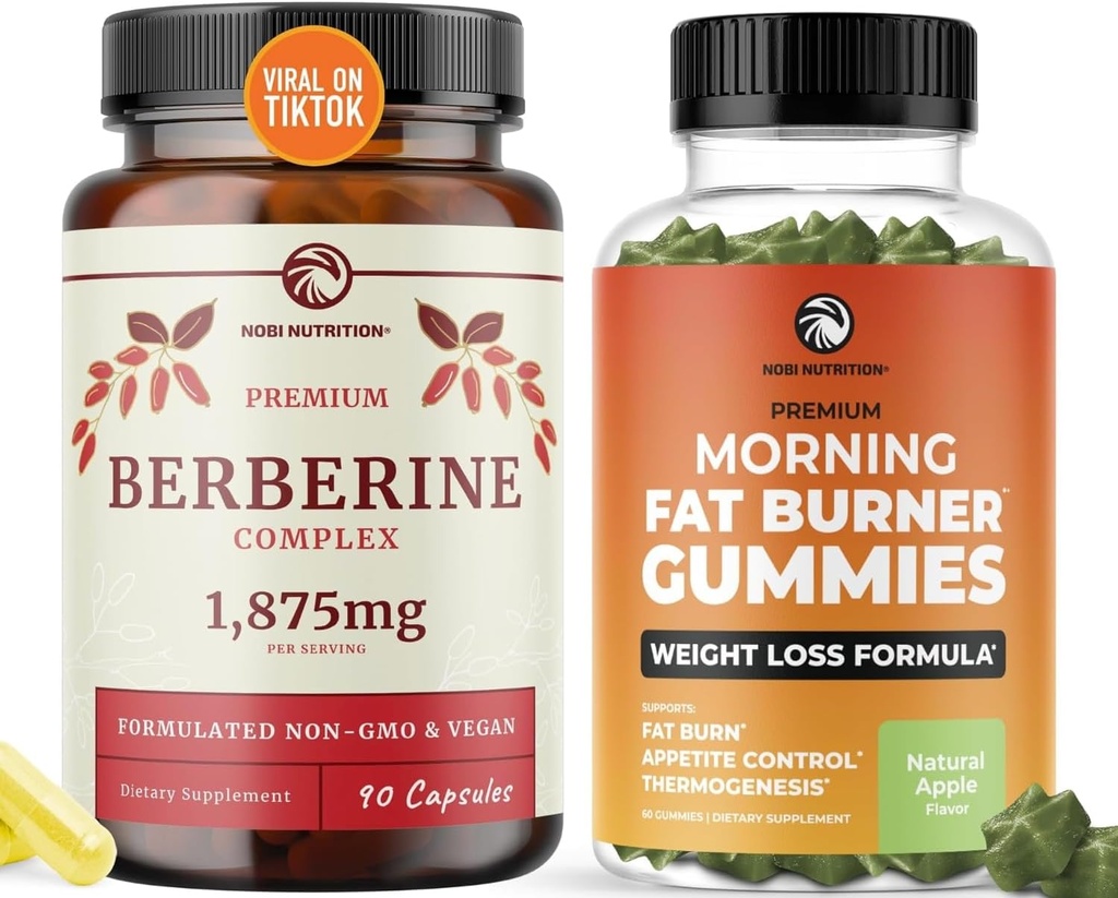 Berberine Complex Supplement and Burn Gummys + 绿色茶叶和Bitter Melon + Appetite 抑制剂 Belly Fat 减肥剂和热致性支持 + + 一个月供应
