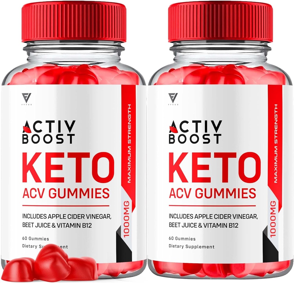 (2 Pack) Activ Boost Keto ACV Gummys, Activboost Keto + ACV 高级支持, Active Boost Keto ACV Gummys 能源 苹果苹果 苹果 维那加维生素 B12 补充 Activeboost Max Formula (120 Gummys)