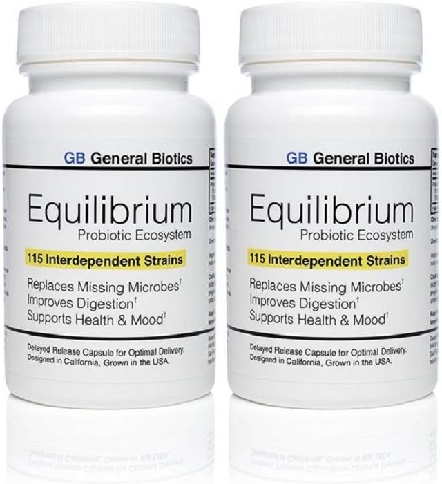 Equilibrium Probiotic 补充 Prebiotic - 每日时间释放 - 60 有效易吞(Sillow Capsules) - 世界最高的施特兰伯爵 - 2瓶