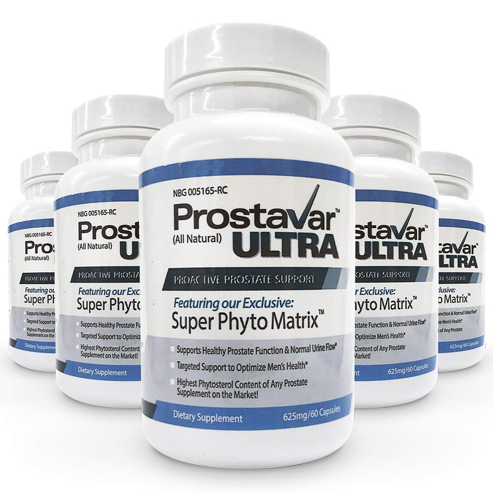5 Bottles New Improved from Maker of Original Ultra Prostate Support 600mg 90% Beta-Sitosterol & Grape Seed Extract