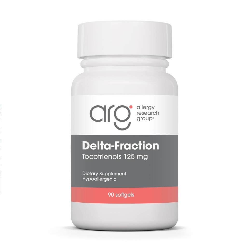 过敏研究小组 Delta-Fraction Tocotrienols 补编 - 125 mg 维生素E, Annatto, Gamma, Tocotrienols Only, Tocopherol-Free, Hypoallergenic, Softgels - 90 Counts
