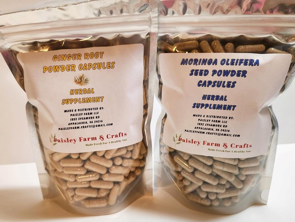姜根摩林加叶和种子盖价值包(Ginger Root + Moringa种子) - 草药补充剂