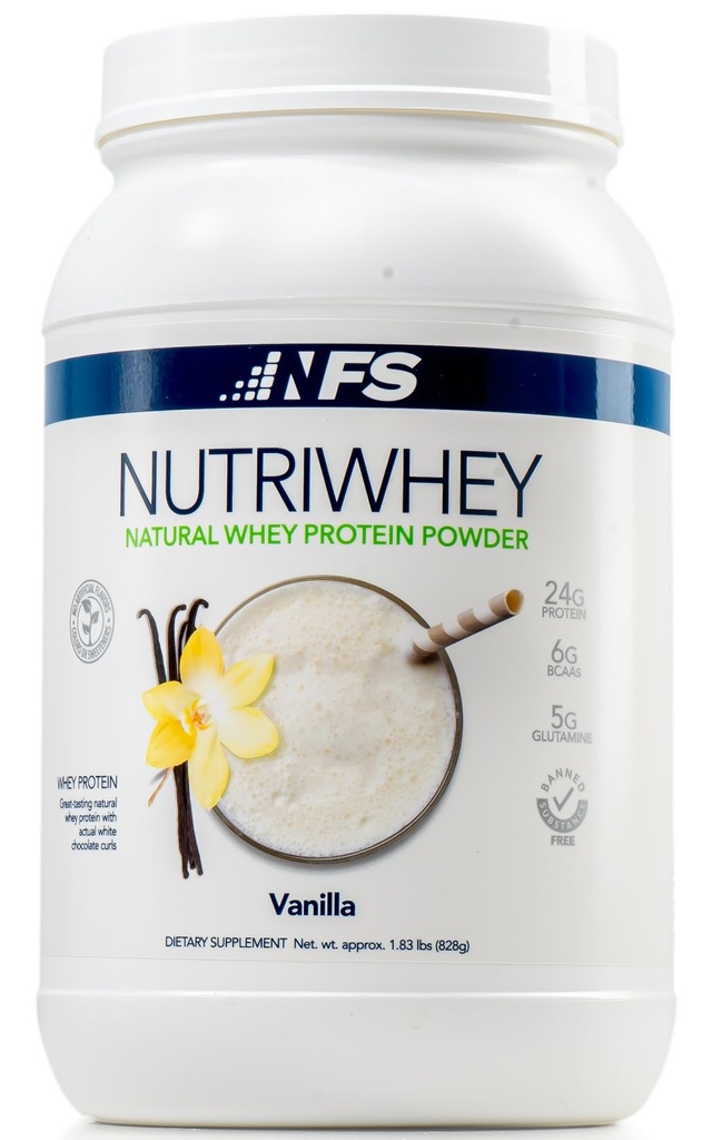 NF 运动后工作 Nutri Whey蛋白粉,饮食补充,氨基能源,支持豁免与健康,BCAA粉,蛋白质动力,帮助克服压力(Vanilla粉,852g,23服务)