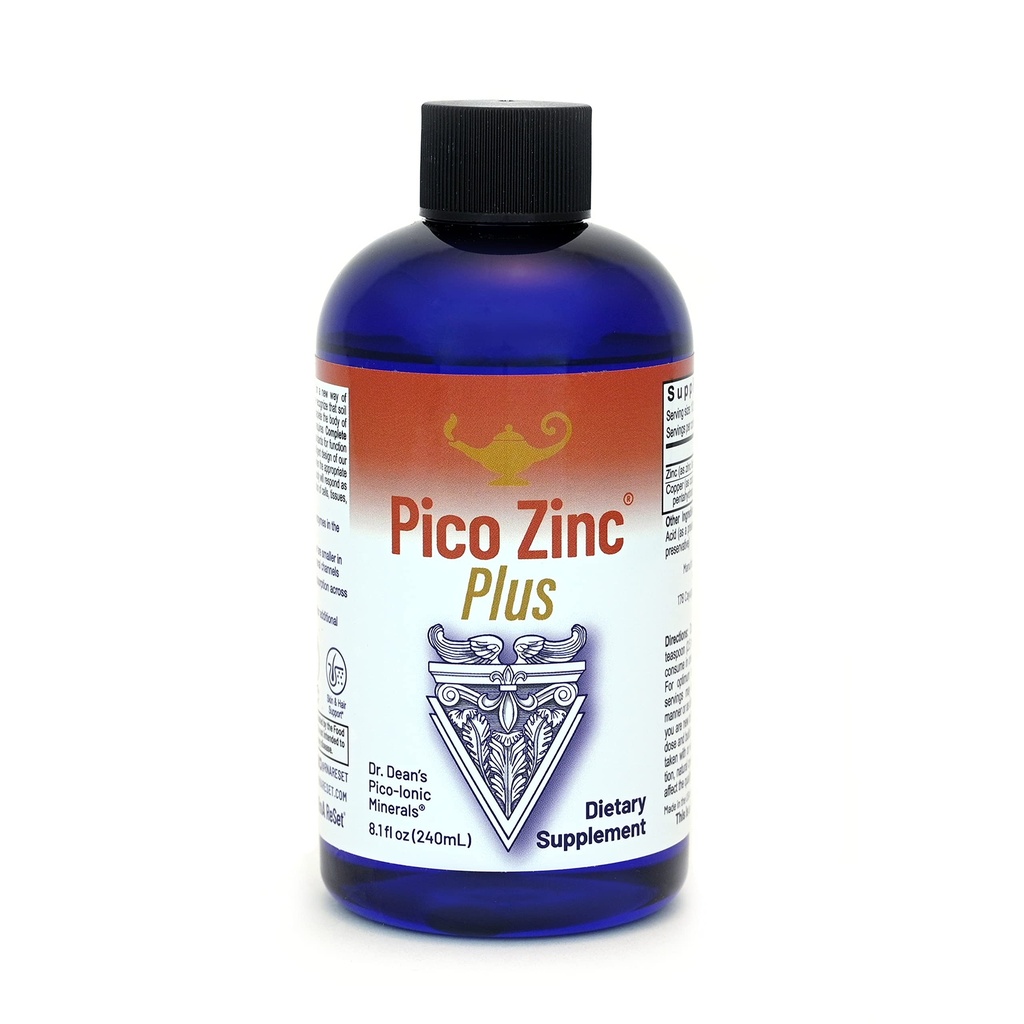 RnA ReSet Pico Zinc Plus – 液化锌和铜补充剂,Pico-离子矿物溶液,8.1 Fl Oz(1-Pack)