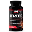 FORCE FACTOR LeanFire Pre Workingout Energy Pills with Green Tea Extract and Cafeine to energy, Building Lean Muscle, Black, 60 counts (Pack of 1), pack May Vary 软件包