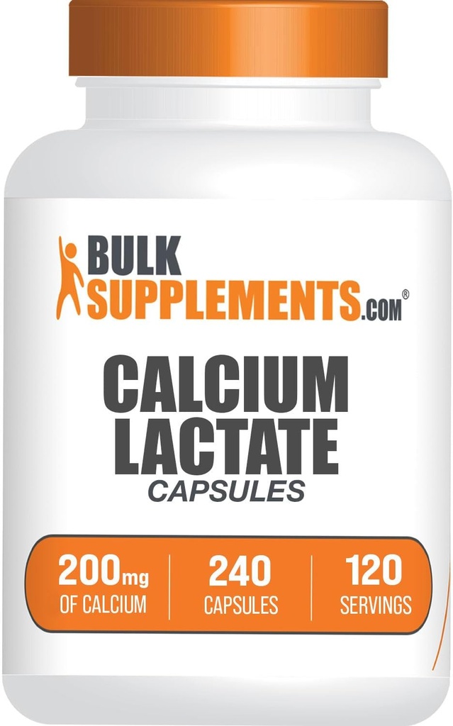 Bulk Assupports.com 钙乳酸钙 - 钙乳酸钙补充物 200mg - 钙乳酸钙补充物 2 Capsules per service - 120天供应,240 Capsules