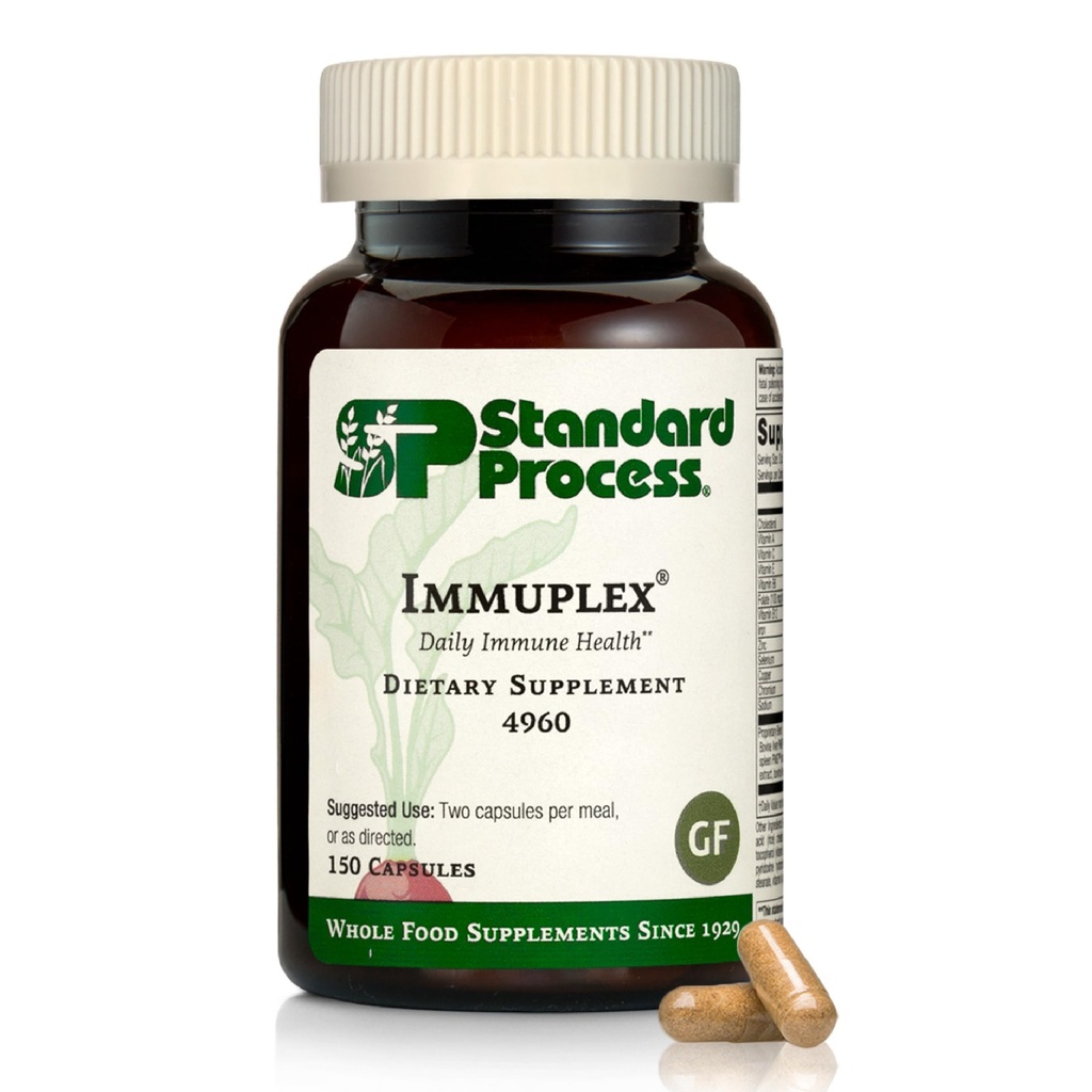 Immuplex -- -- 配有Folate、铁、维生素C和维生素A的日常免疫辅助剂 -- -- 配有抗氧化剂成份的矿物辅助剂 -- -- 150卡普尔