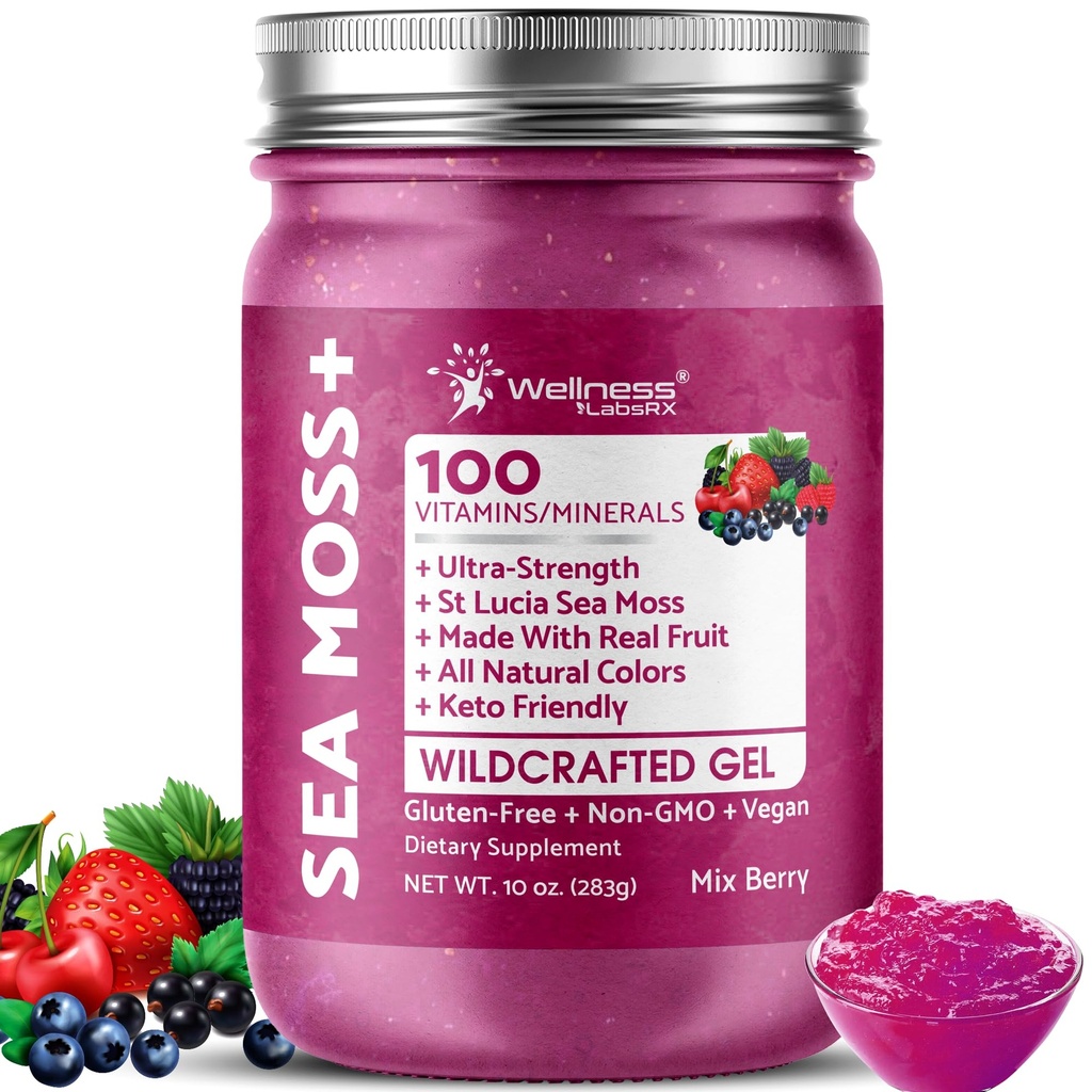 (原始内容存档于2019-09-21) (英语). WellNess LABSRX 爱尔兰海 Moss Gel Raw - 野生超级食品 Seamoss Gel - Mix Berry Flavor, Vitamin and Mineral-Rich from Pristine Capital Waters, Immune and Digestive Health Supports - 10 oz.