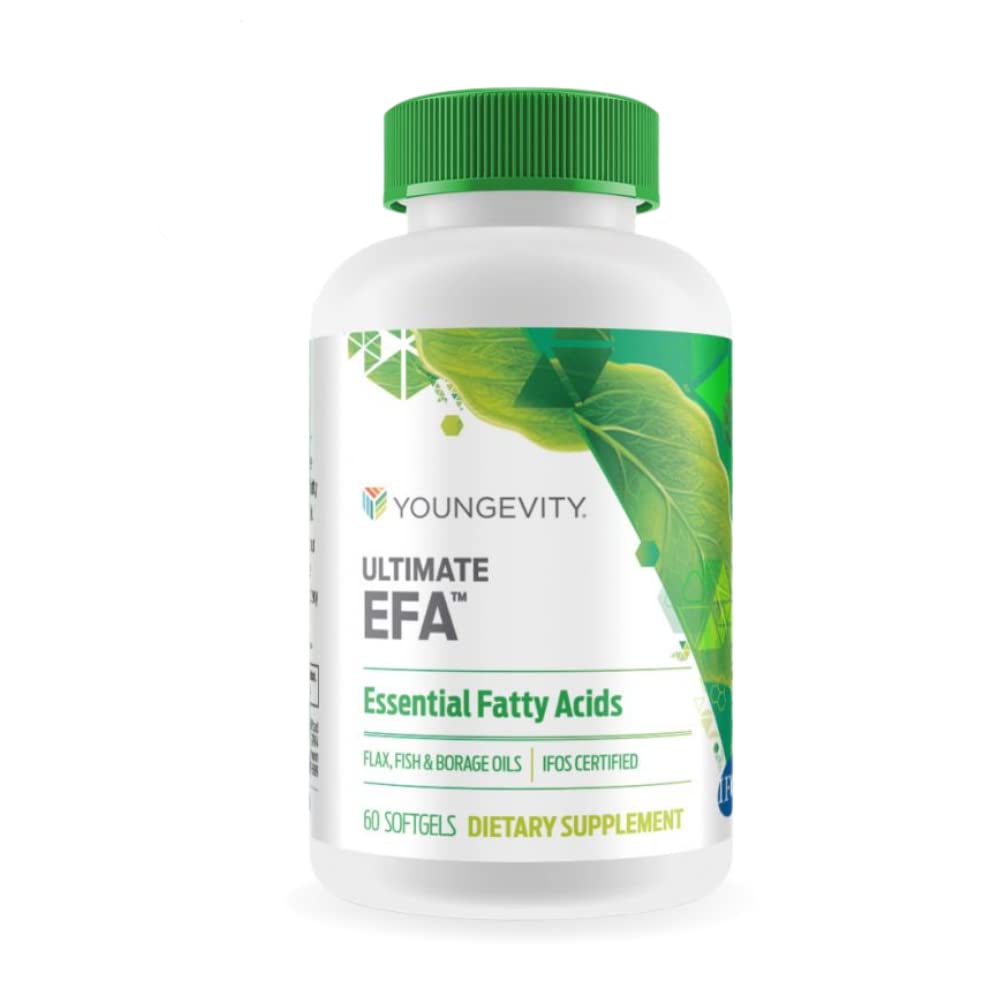 青春终极全民教育 – Omega 3, 6 & 9 补充 QQ Borage, Flax & Fish Oils – 支持心,脑和整体健康 – 60 软宝石