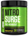 Jacked Factory NITRSURGE Pre Workingout Supplement - 无尽能源,即时强力增益,清晰焦点,强力泵 - NO Boster & Powerful Preworkout 能源粉 - 30 services, Pineapple