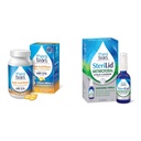 TheraTears Omega 3 补编, 1200mg, 90 cm (Pack of 1) & SteriLid Eylid Eyelid Cleanser and Face Wash, 用于刺激眼, 2 fl oz Spray