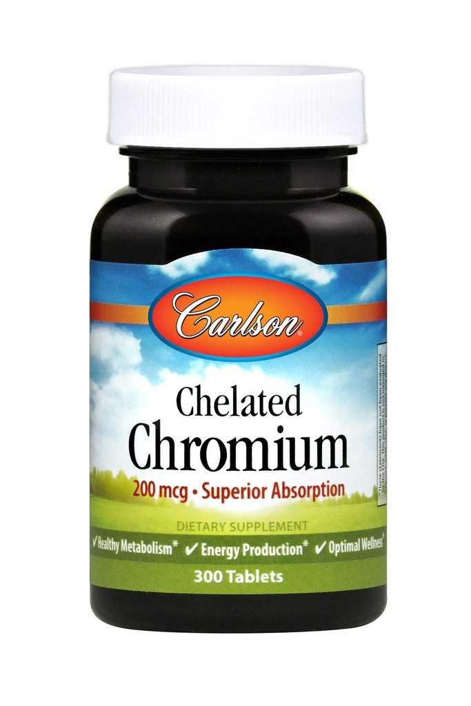 Carlson Chelated Chromium 200 mcg 高级吸收 - 健康代谢 能源生产和最佳井 - 300块