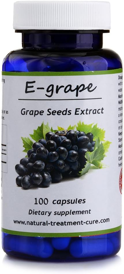 赫克马中心 葡萄种子纯提取 - Vitis Vinifera - 100 Capsules - Vegan