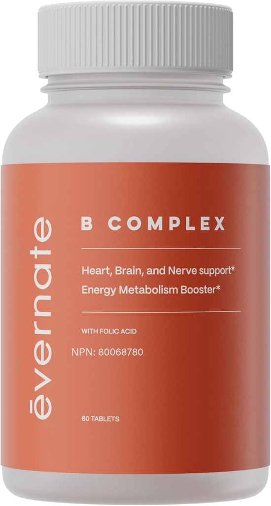 B 复合体 维生素 B 综合公式 维生素 B 效益 维生素 B1, B2, B3, B5, B6, B12, Biotin, Folic Acid, Cholin, & Inositol → 非转基因生物, Gluten Free → 60 片