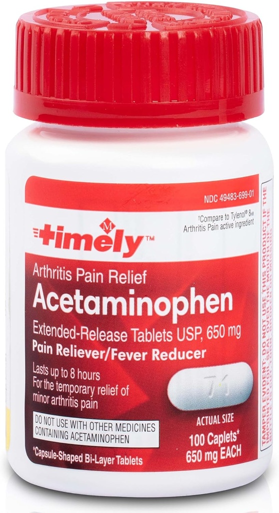 (原始内容存档于2018-09-29). Time -CAP LABS, INC. 及时Acetaminophen 650 Mg 扩展释放 -- -- 减少发热器、关节炎止痛器、联合止痛药 -- -- 100卡