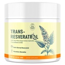 Trans-Resveratrol 粉末补充剂 红葡萄酒提取剂 Quercetin, Pterostilbene & NAD, 4.23 OZ, 30天供应