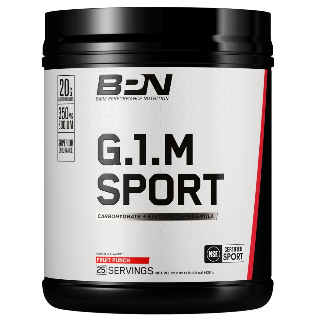 BARE 性能营养、BPN G.1.M 更多运动、耐力训练燃料、高级碳水化合物和电解剂粉剂公式、减少肥料、水果冲刺、25种服务