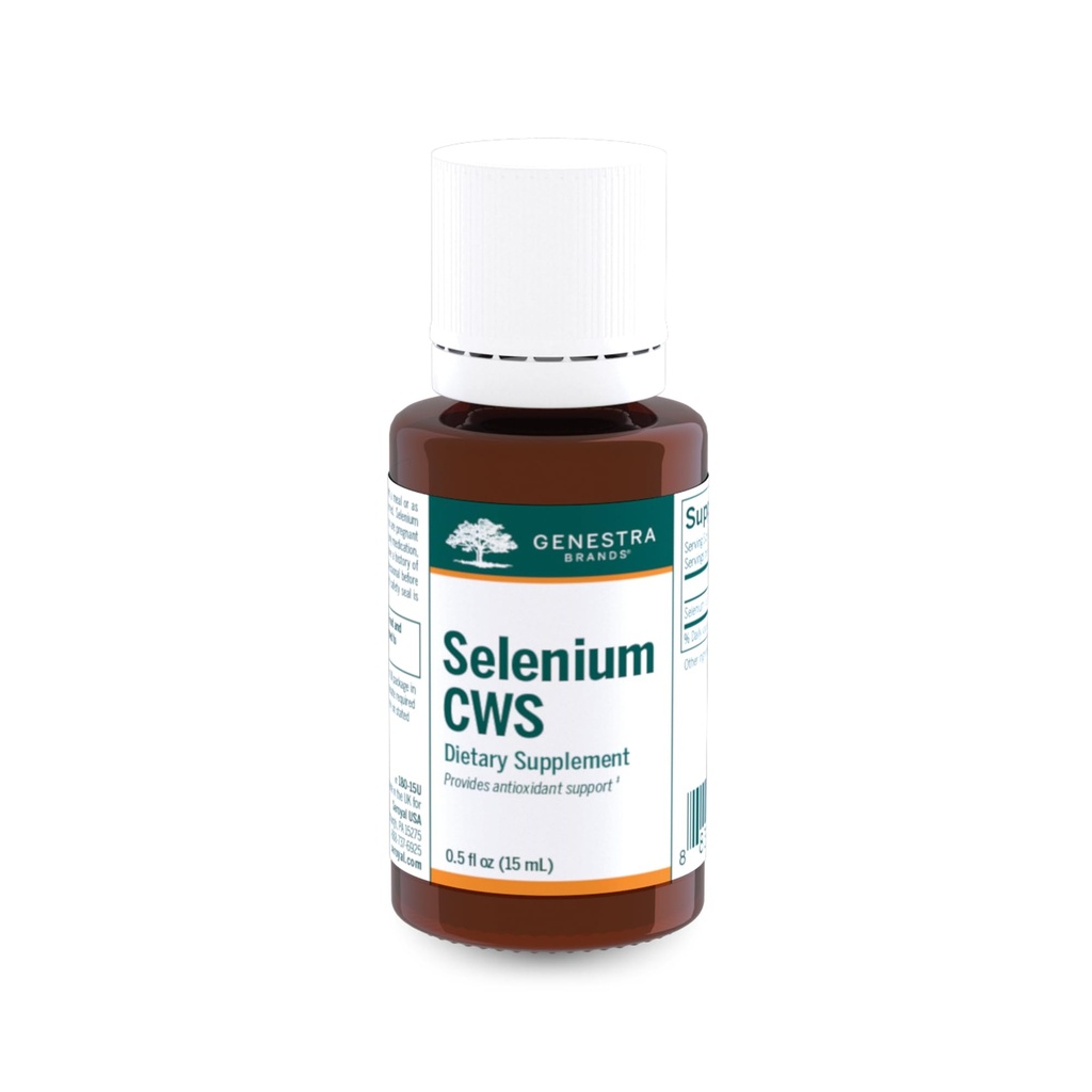 Genestra Brands Selenium CWS QQ抗氧化剂营养素支持 帮助防范氧化性应激 QQ 0.5 fl. oz.