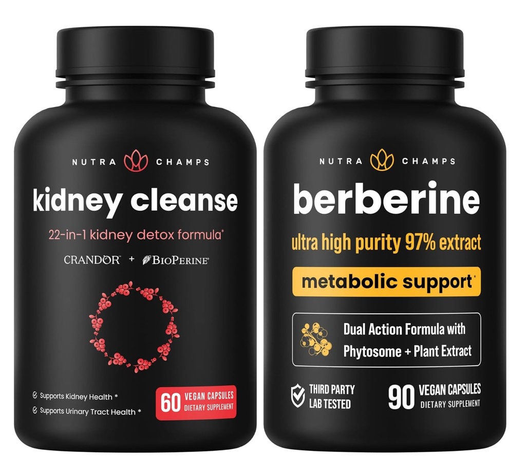 NutraChamps 完整的肾脏健康:柏伯林和肾脏清洁