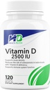 维生素D 2500IU 120 Capsules 健康 Bloom 维生素和矿物 Capsules