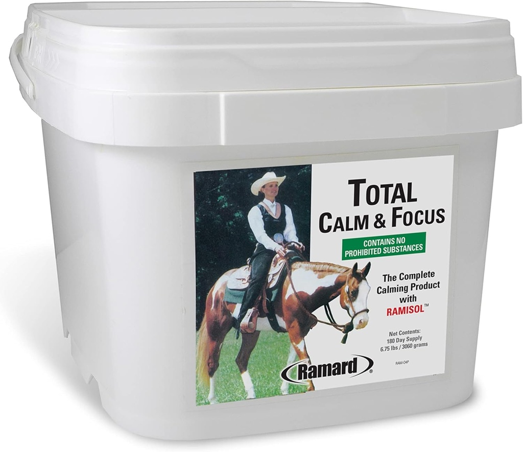 Ramard Total Calm and Focus for Horses Supplement - Magnesium & Calming Formula for Horse Show, Training, & Performance Mental Alertness Without Drowsiness, Show Safe, Perfect Prep for Horses - Pail
